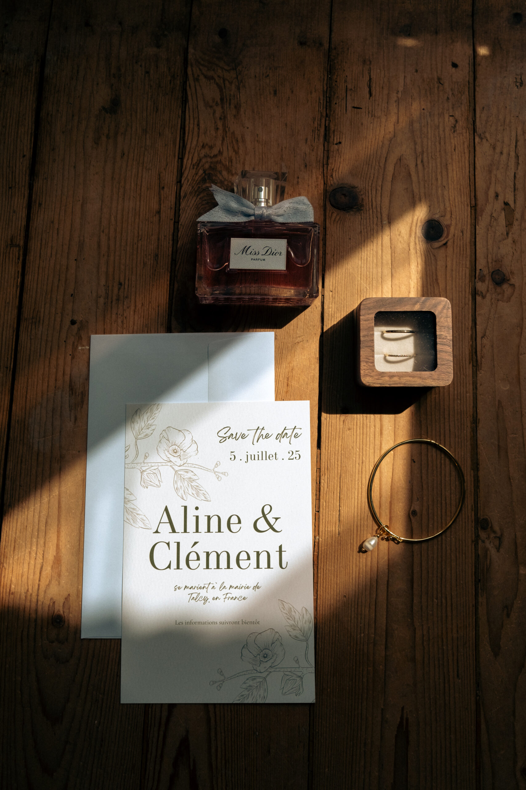 Flatlay mariage à Tours